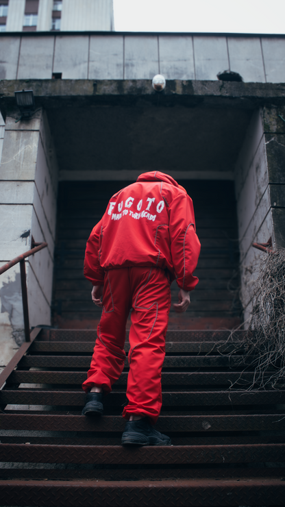 Man Windbreaker Set "CRIMSON TRACE"