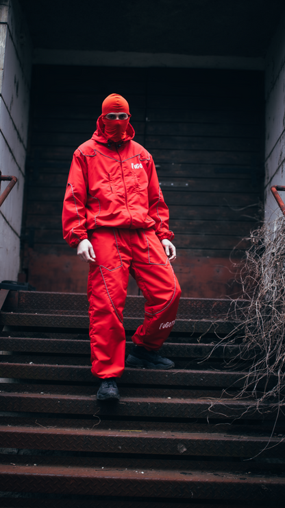 Man Windbreaker Set "CRIMSON TRACE"